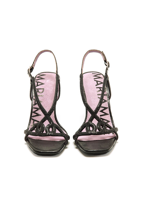 Maria Mare Sandalia de tac&oacute;n Negro