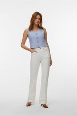 Vero Moda Colete com fecho de bot&otilde;es e abertura frontal Azul