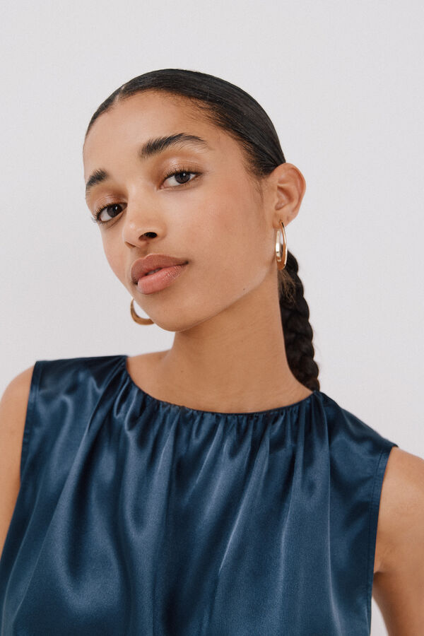 Cortefiel Top combinado Azul