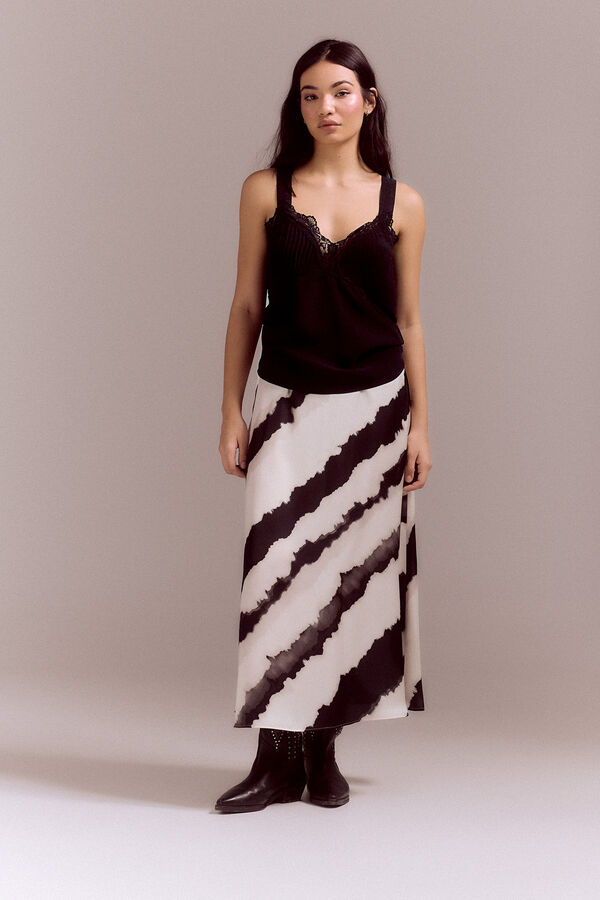 Slowlove Falda midi estampada Multicolor