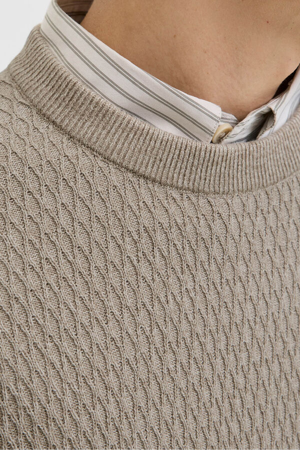 Jack & Jones Camisola b&aacute;sica com gola redonda Cinzento