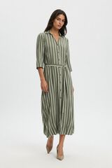Selected Vestido largo estampado Verde
