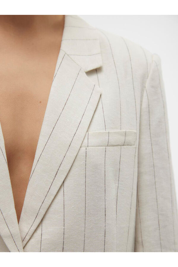 Vero Moda Blazer de lino fittin holgado Gris