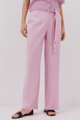 Cortefiel Pantal&oacute;n lino Rosa