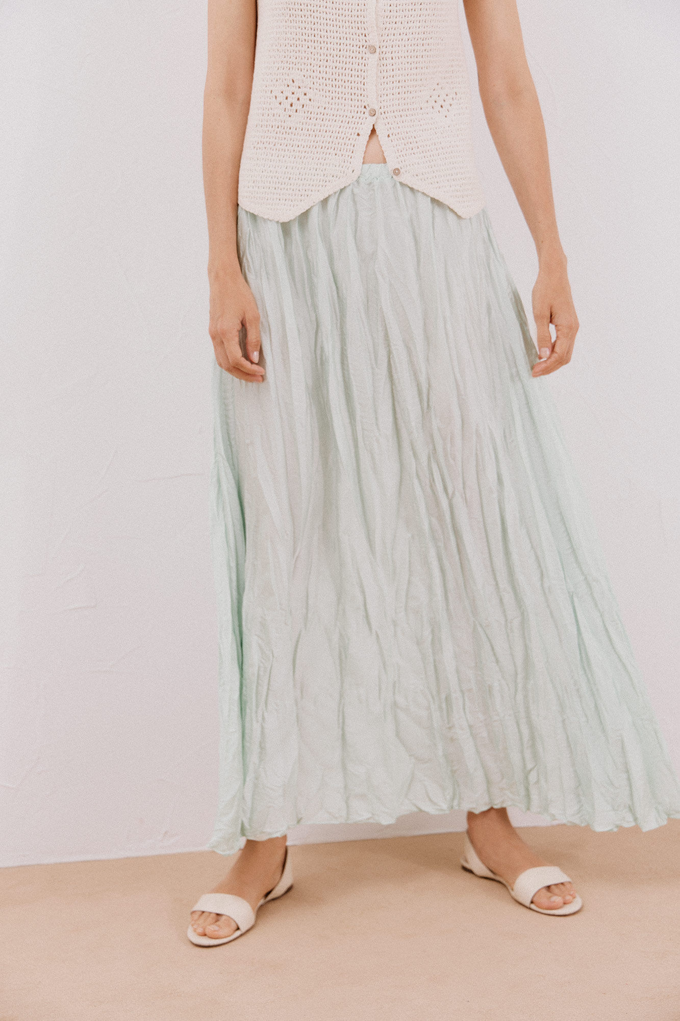 Cortefiel Falda midi textura