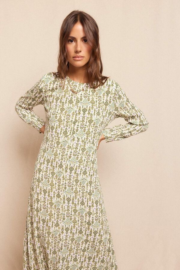 Slowlove Vestido largo estampado Multicolor