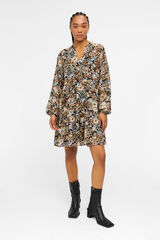 Object Vestido curto com capa Castanho