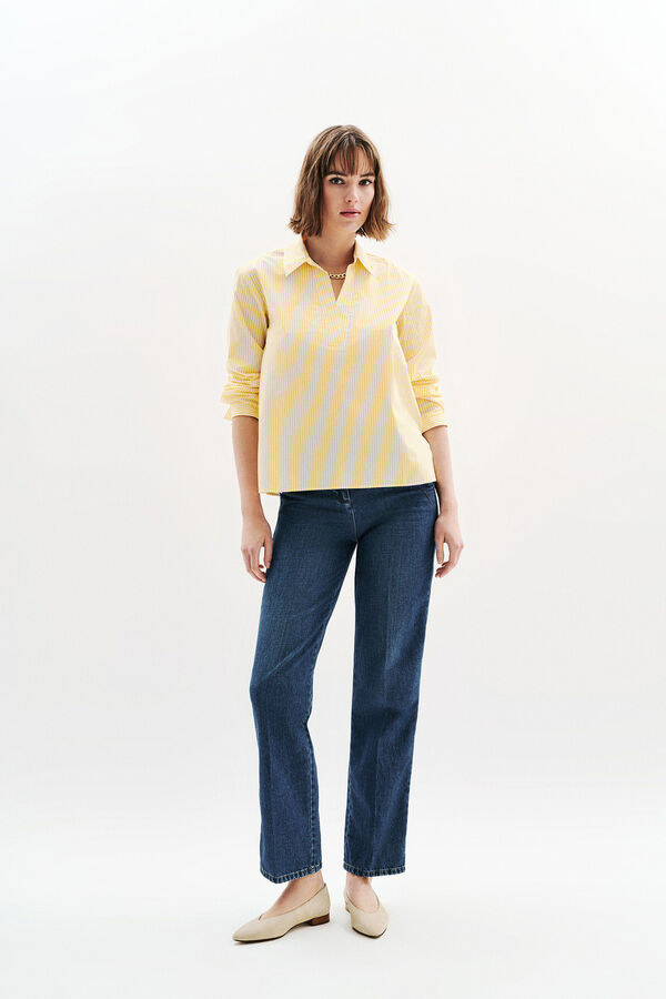 Caroll Blusa Camille Estampado amarillo