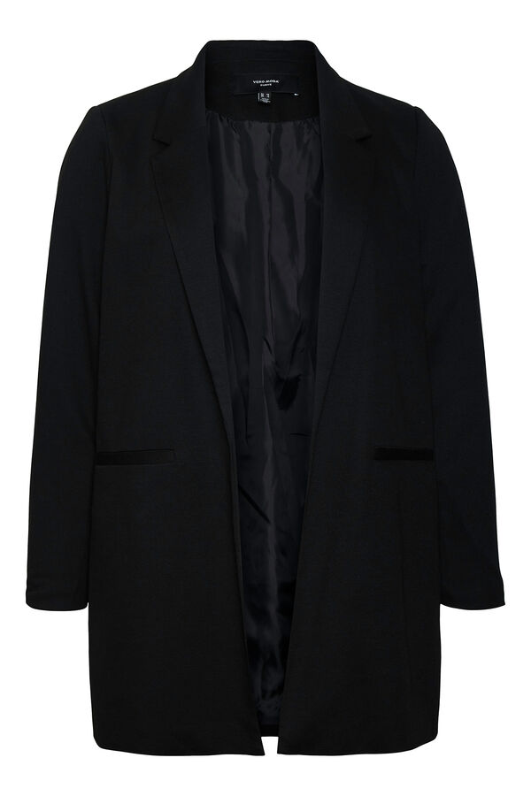 Vero Moda Curve Blazer manga larga con bolsillos talla grande Negro