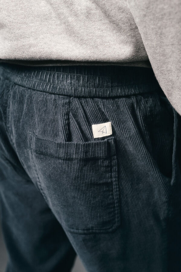 OOTO Cal&ccedil;as de veludo veludo com el&aacute;stico Azul