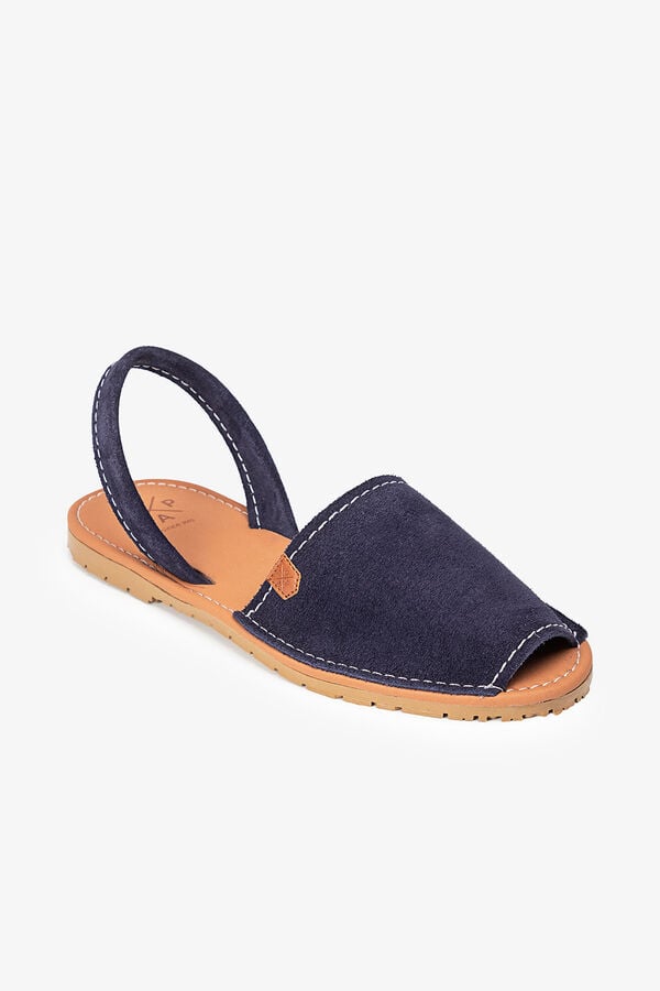 Popa Sandalia plana caballero Georgebay Serraje Azul marino