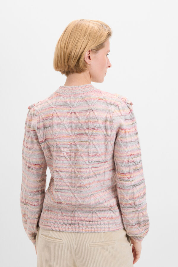 Cortefiel Camisola fio estampada Roxo