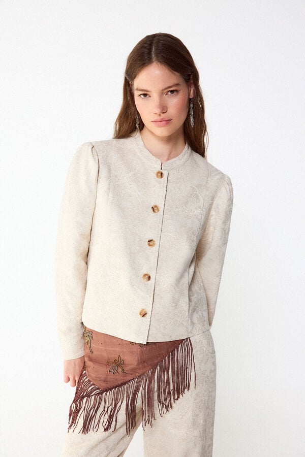 Slowlove Chaqueta bordada Ecru
