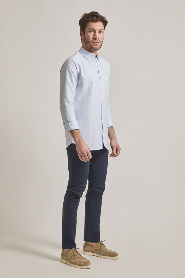 Street Monkey Camisa oxford rayas Azul