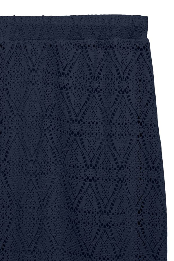 Vero Moda Falda midi con calados Azul marino