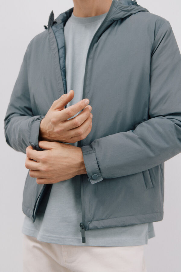 Cortefiel Cazadora capucha Turquesa