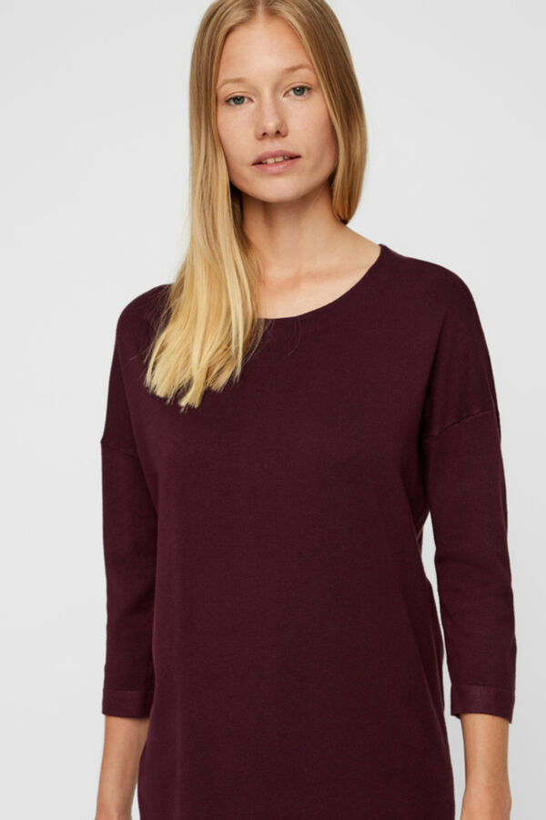 Vero Moda Vestido de punto midi Granate