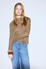 Slowlove Top de lurex Ecru