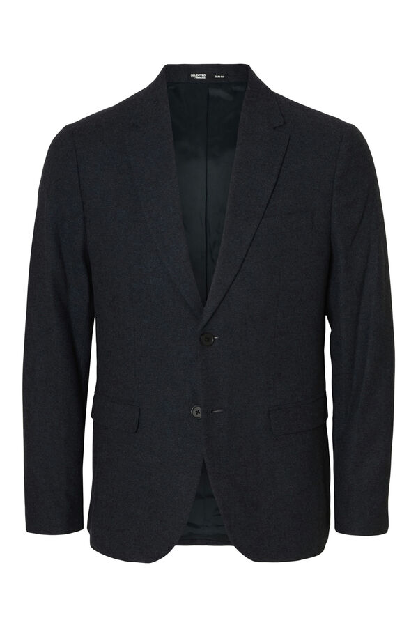 Selected Americana de lana slim fit Azul marino