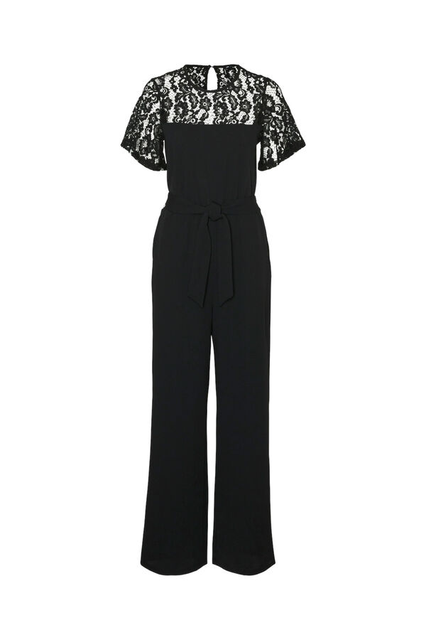 Vero Moda Mono largo detalles de encaje Negro