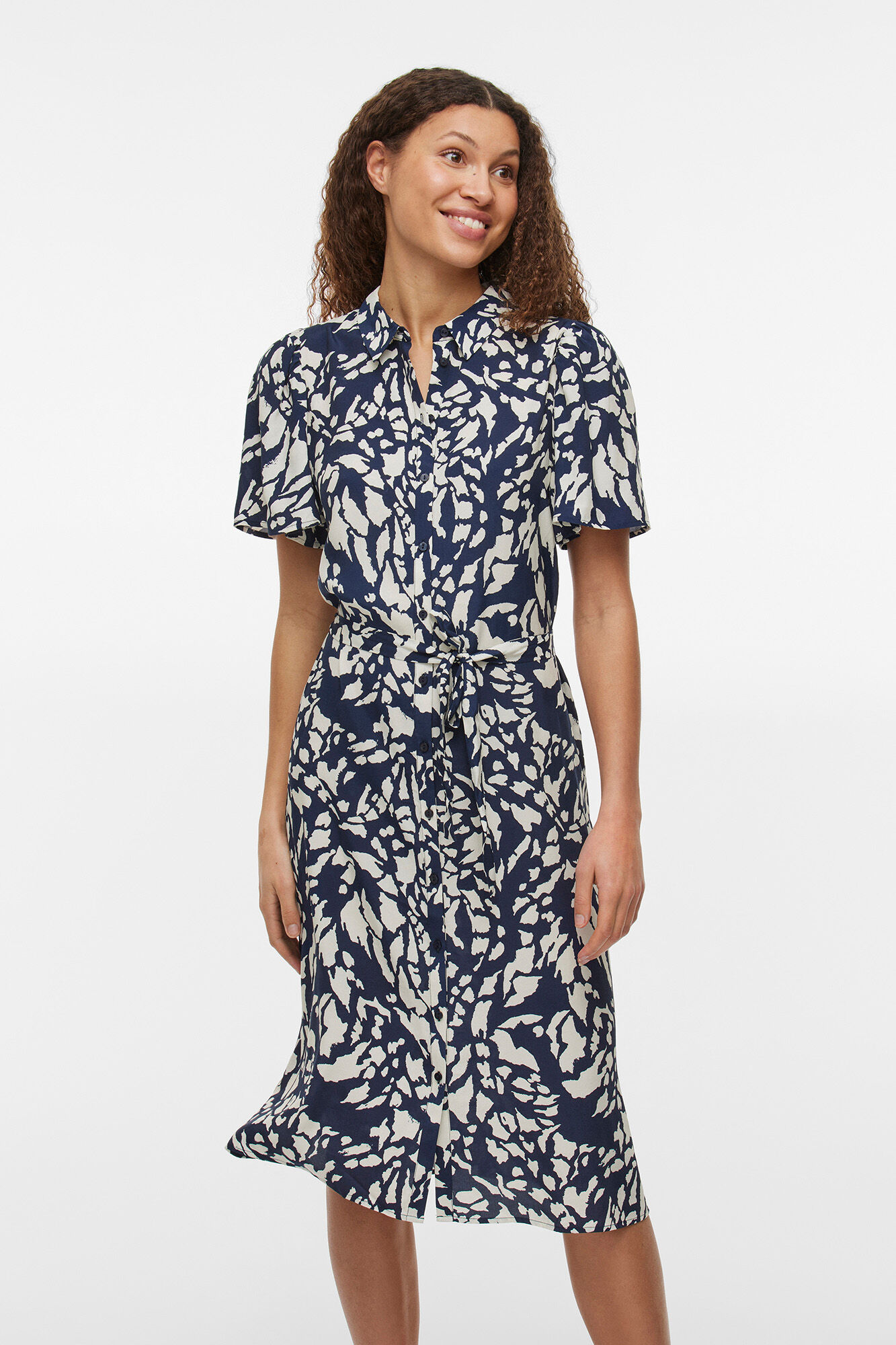 Vila Vestido midi estampado