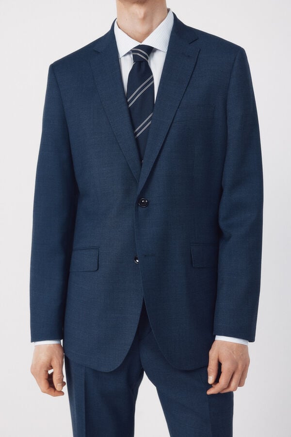 Cortefiel Blazer de fato olho de perdiz COOLMAX&reg; Azul