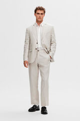 Selected Pantal&oacute;n de traje 100% lino. Beige