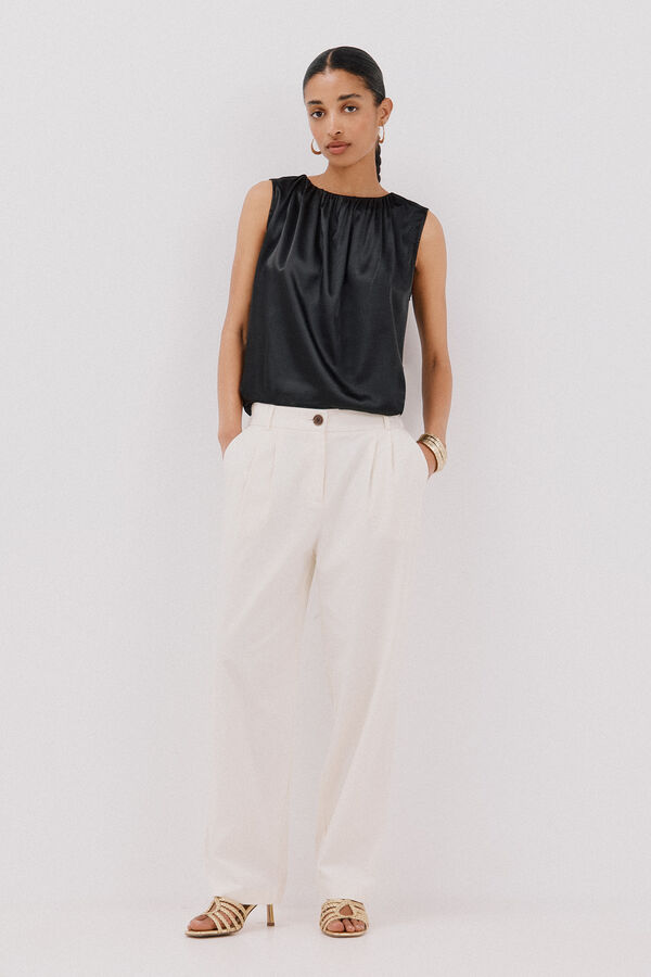 Cortefiel Top combinado Preto