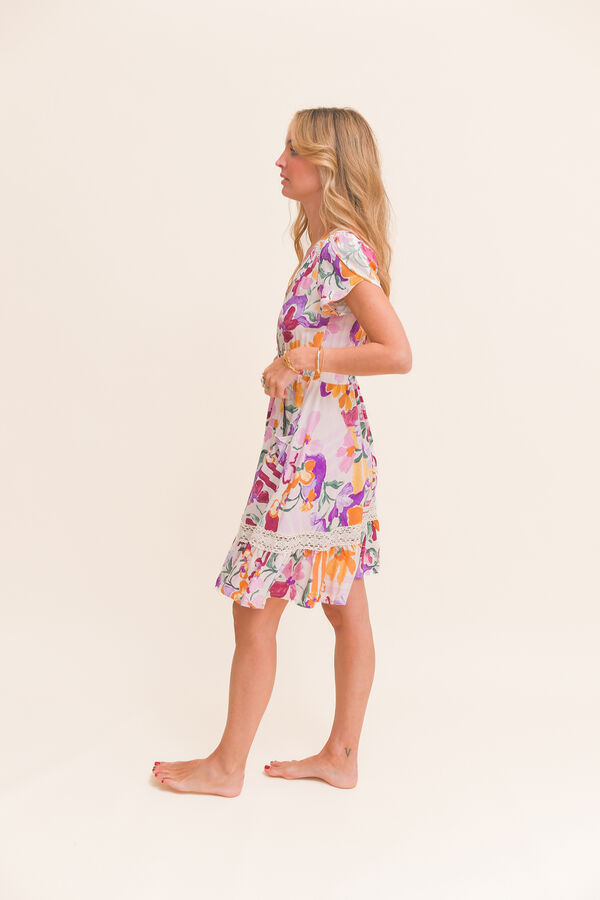 Jaase Vestido curto Carmen Impress&atilde;o