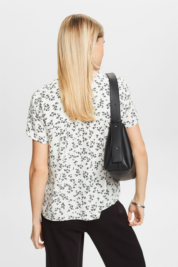 Esprit Blusa manga curta estampado floral viscose Impressão