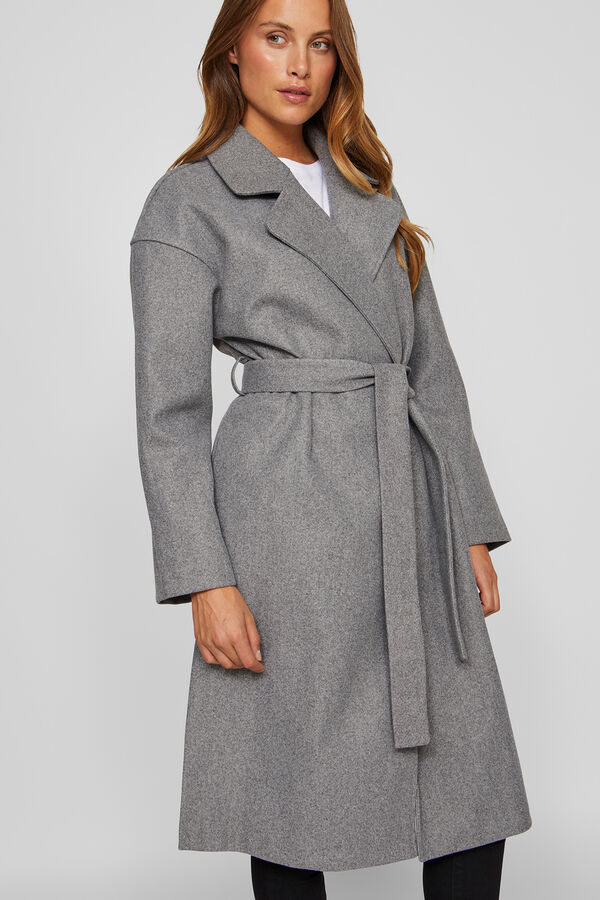 Vila Abrigo largo de pa&ntilde;o Gris