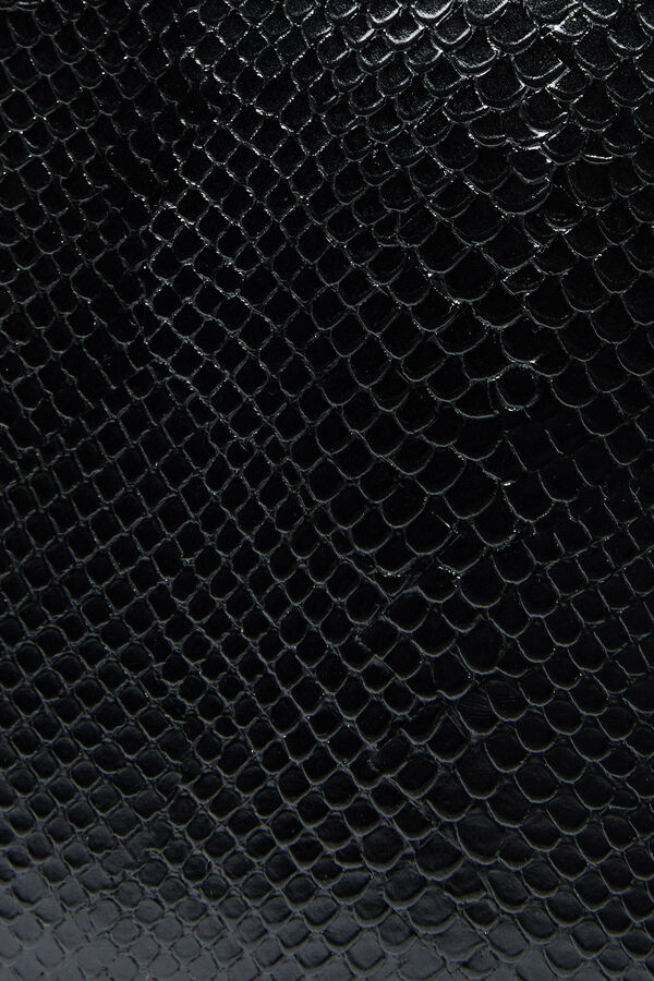 Cortefiel Bolsa tiracolo com textura animal Preto