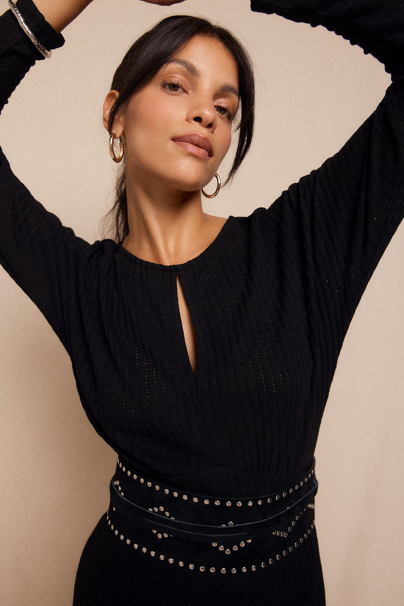 Slowlove Vestido estruturado com manga morcego