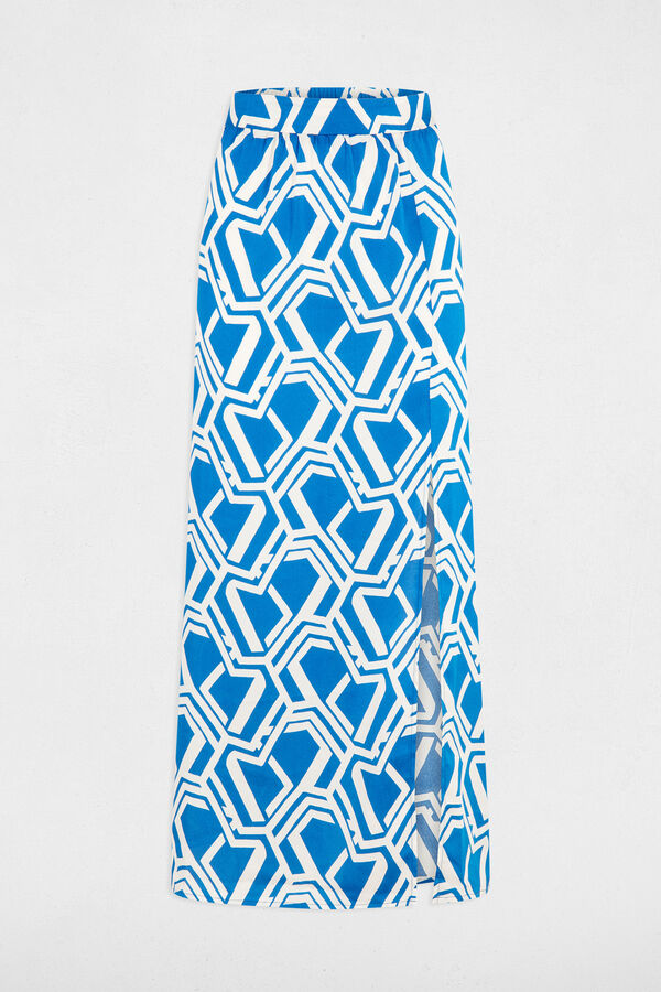 Morgan Falda larga evas&eacute; estampada Estampado azul