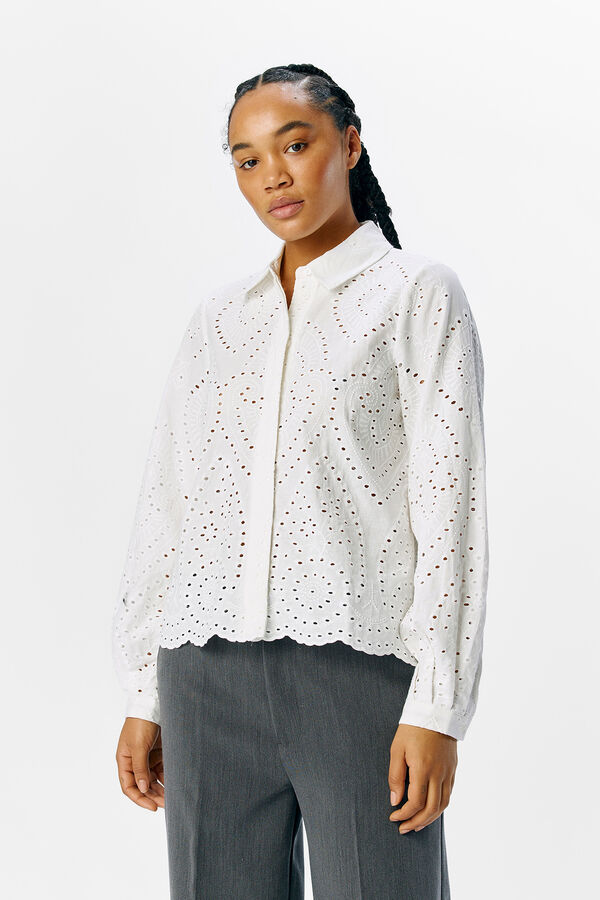 Object Camisa bordado ingl&eacute;s Blanco