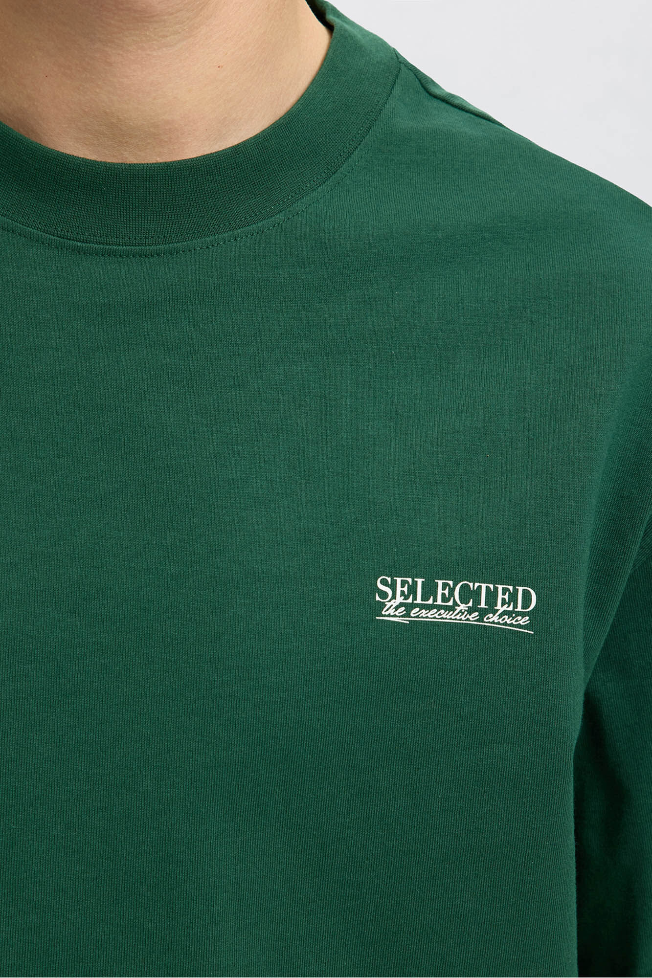 Selected Camiseta com logo de T-shirt de manga curta  