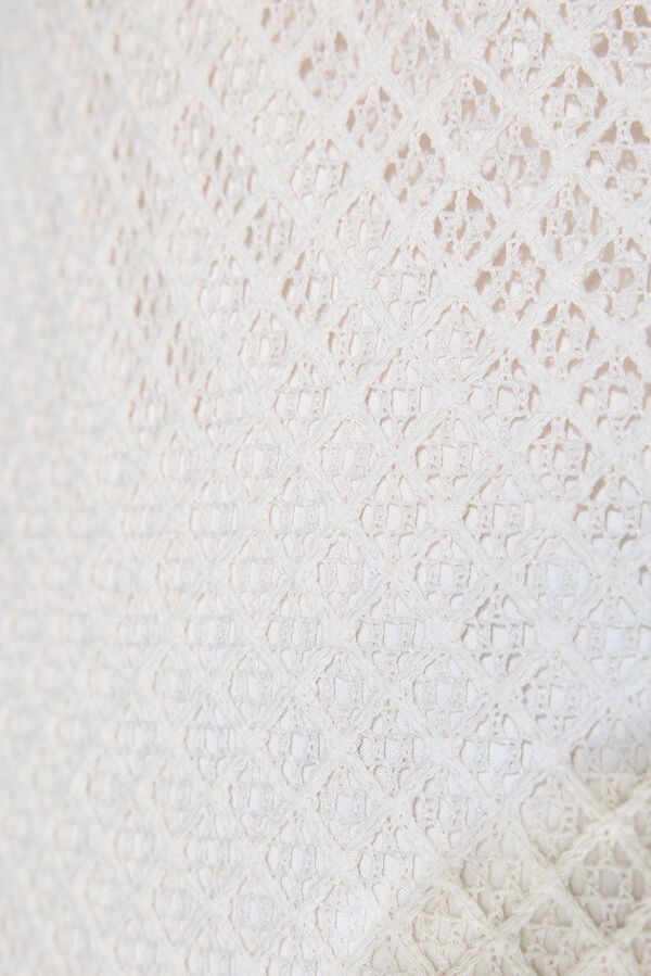 Slowlove Vestido de malha recortado Ecru