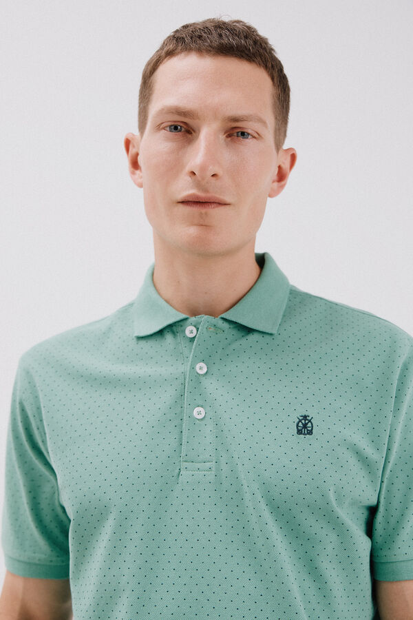 Cortefiel Polo estampado Verde