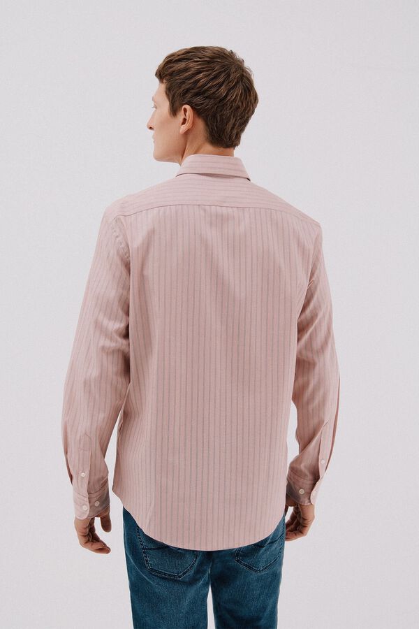 Cortefiel Camisa riscas de algod&atilde;o Tencel Subiu