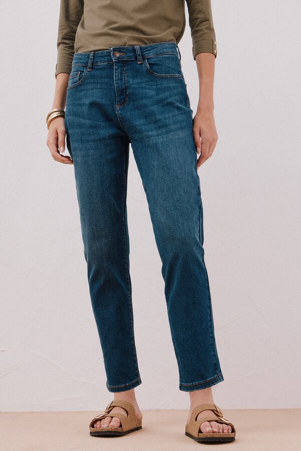 Cortefiel Jeans Mom Azul