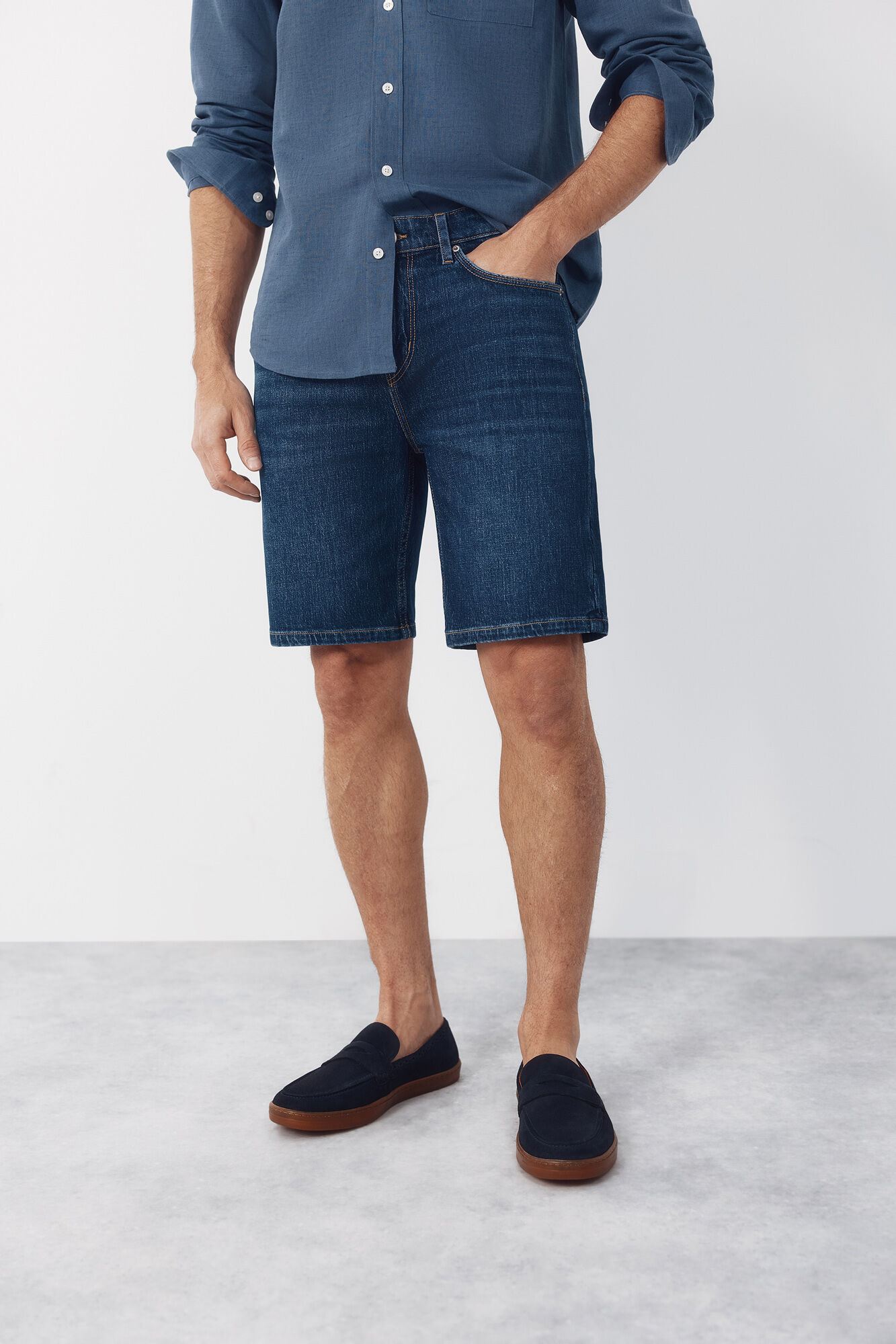 Cortefiel Bermuda denim regular