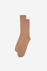 Cortefiel Meia liso com coolmax Castanho