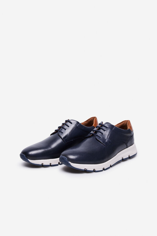 Cortefiel Sapatilhas sport pele Azul