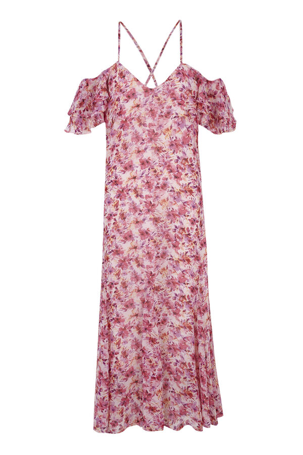 Cortefiel Vestido estampado floral Multicolor