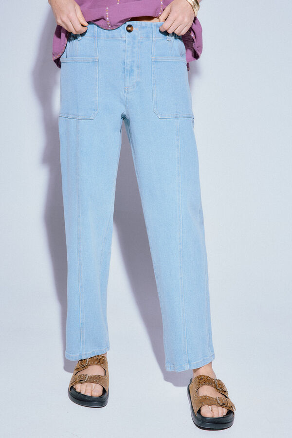 Slowlove Jeans cargo baggy Azul oscuro