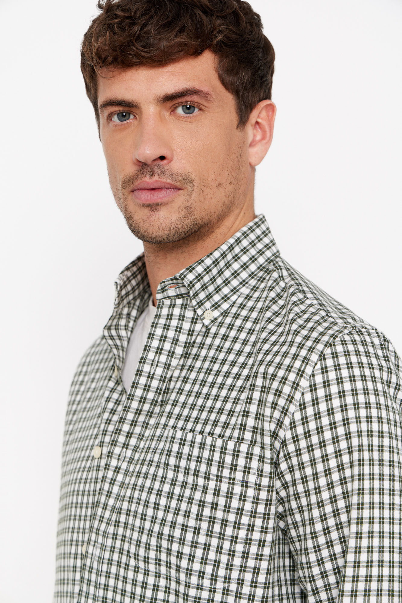 Cortefiel Camisa twill xadrez