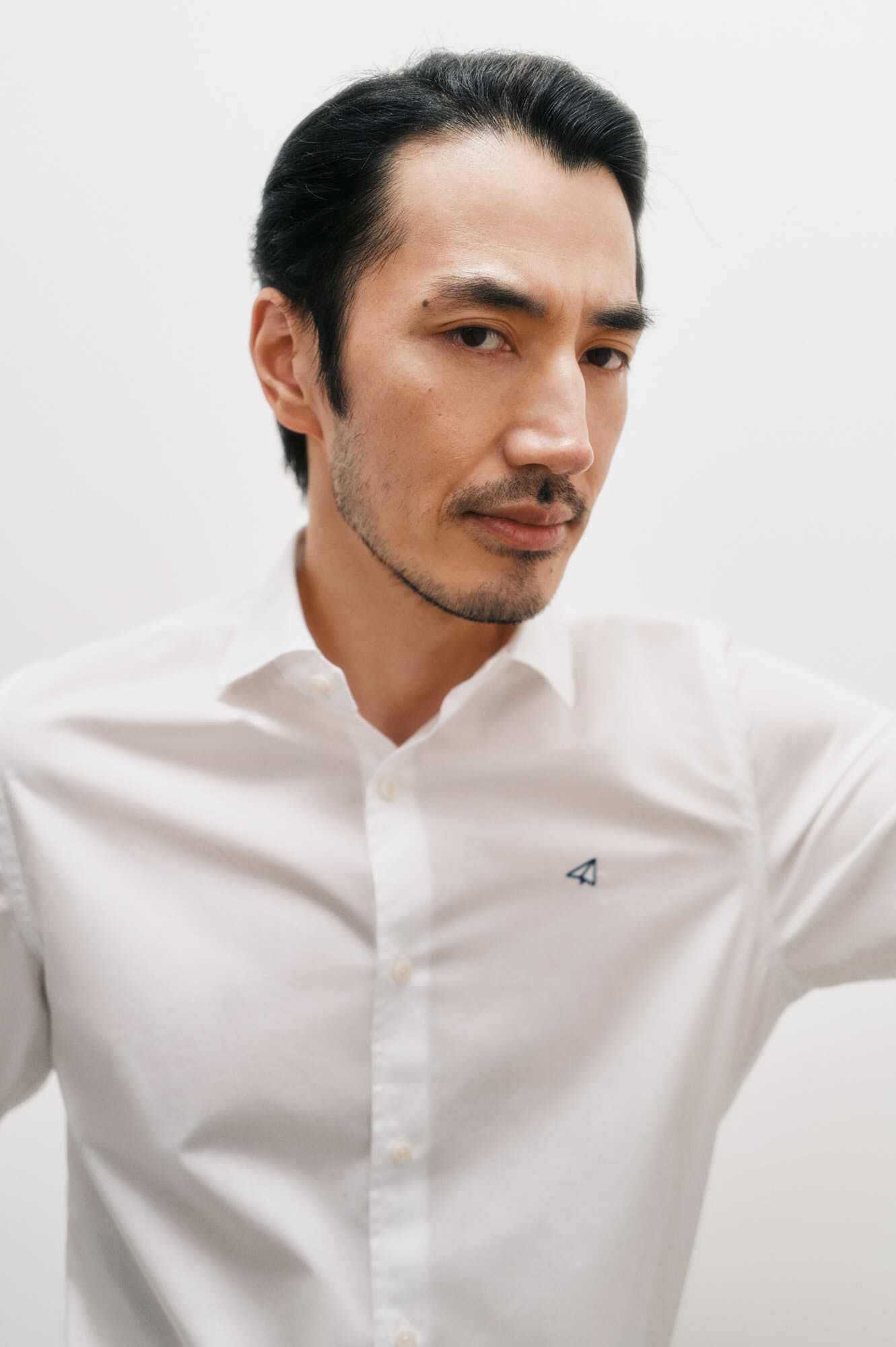 OOTO Camisa de popelina de manga comprida