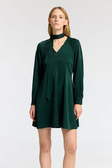 Selected Femme Vestido curto de manga comprida confeccionado com Lenzing Ecovero. Azul