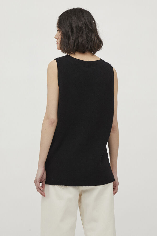 Vila Colete de malha  Preto