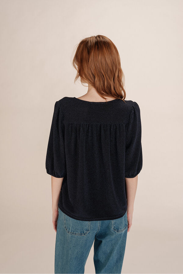 Grace & Mila Top ancho l&uacute;rex Azul marino